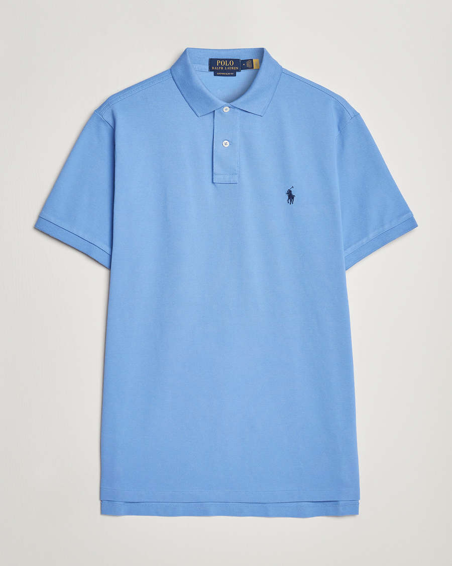 Men | Polo Shirts | Polo Ralph Lauren | Custom Slim Fit Polo Harbour Island Blue