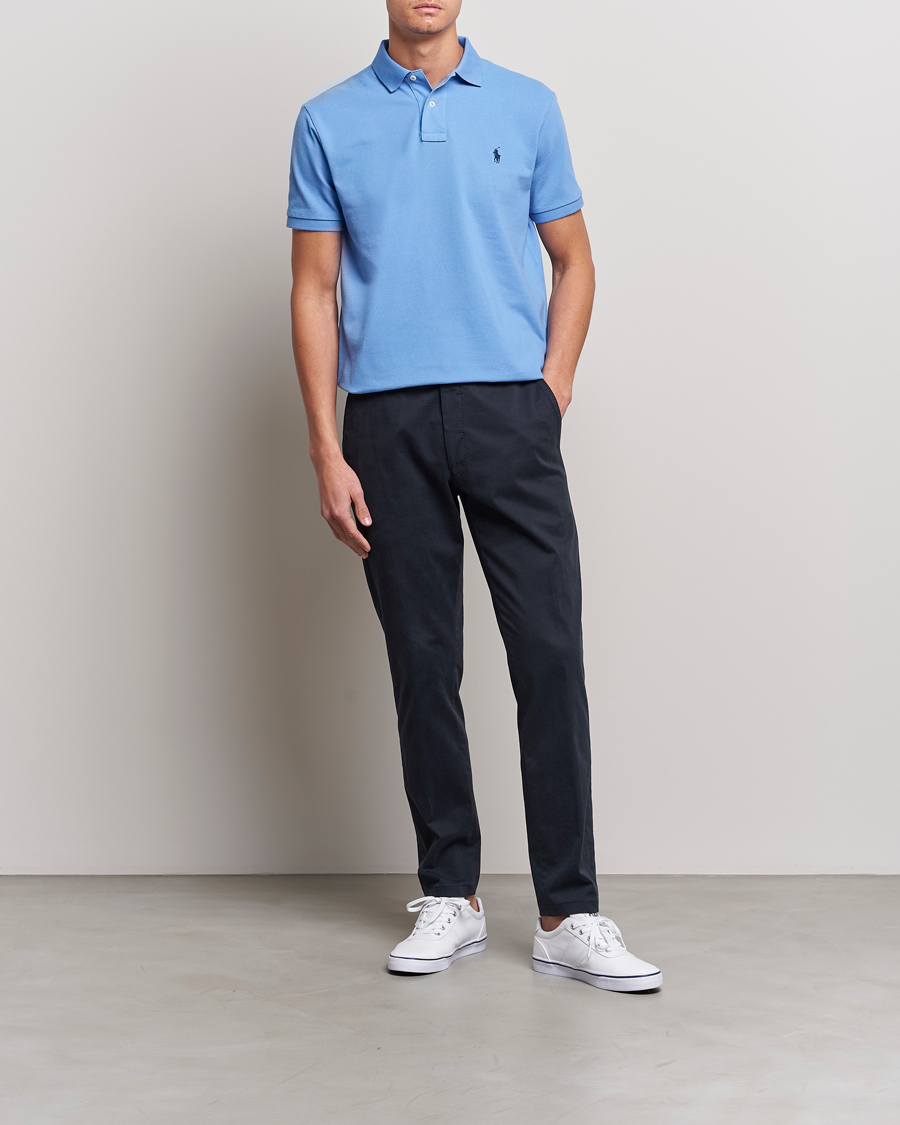 Men | Polo Shirts | Polo Ralph Lauren | Custom Slim Fit Polo Harbour Island Blue
