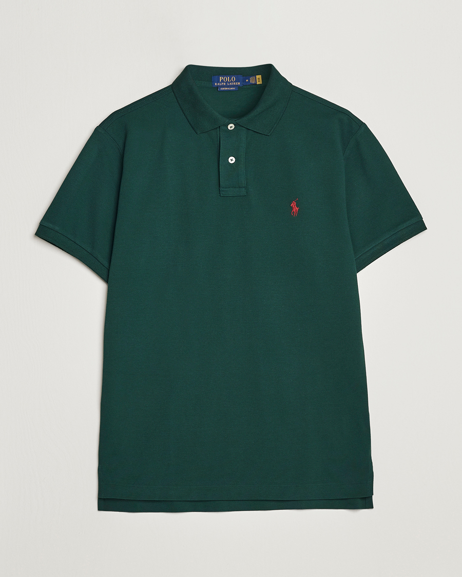 Men | Polo Shirts | Polo Ralph Lauren | Custom Slim Fit Polo College Green