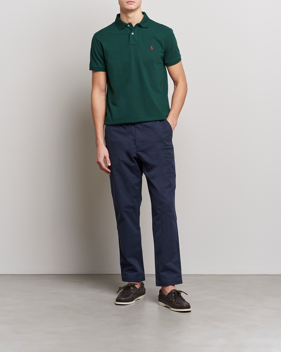 Men | Polo Shirts | Polo Ralph Lauren | Custom Slim Fit Polo College Green