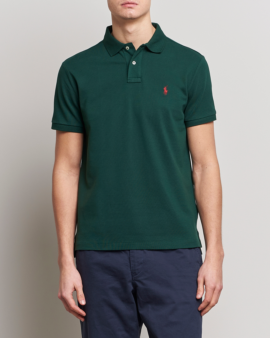 Men | Polo Shirts | Polo Ralph Lauren | Custom Slim Fit Polo College Green