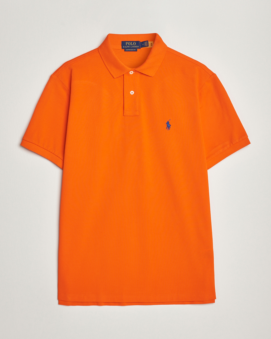 Men | Polo Shirts | Polo Ralph Lauren | Custom Slim Fit Polo Sailing Orange