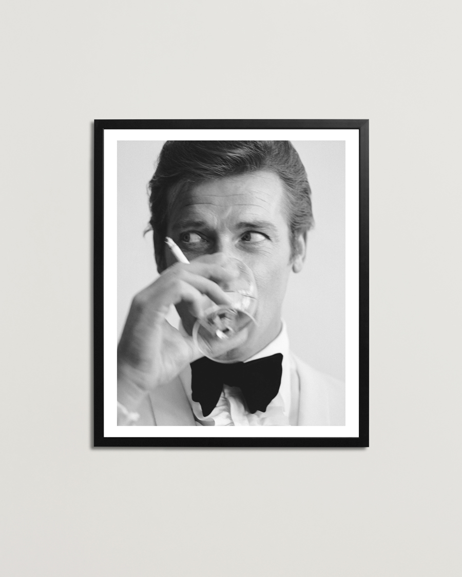 Men | Posters | Sonic Editions | Framed Roger Moore Shaken Not Stirred