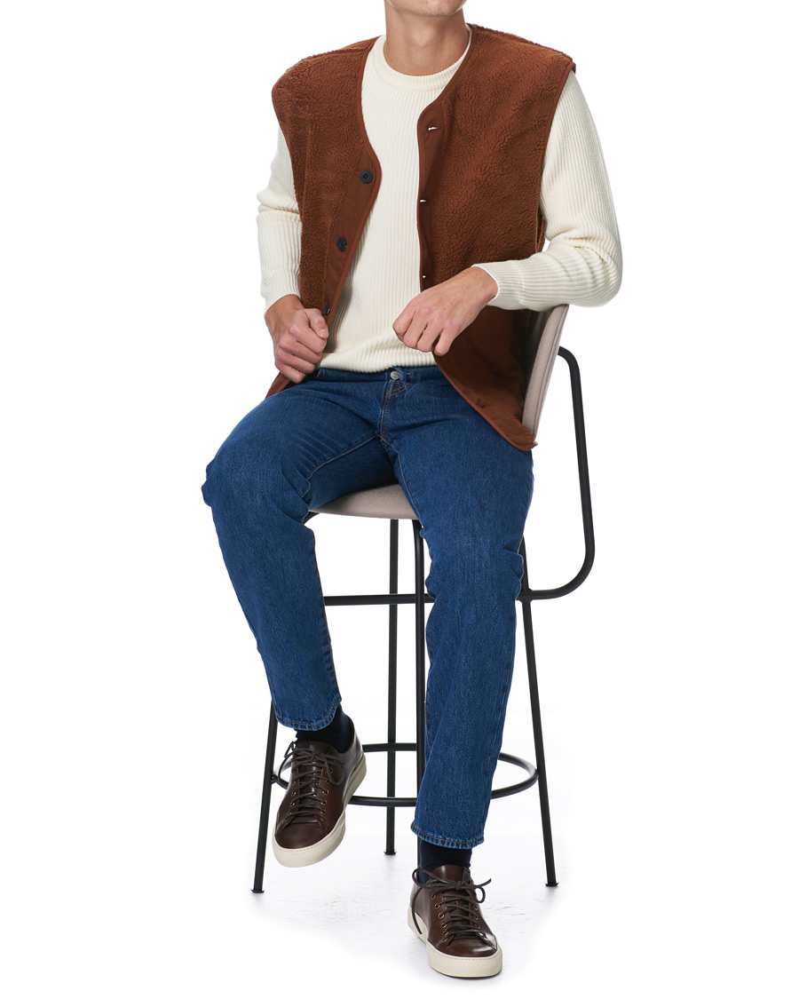 Men | Sweaters & Knitwear | Samsøe Samsøe | Samsøe & Samsøe Frederik Recycled Fleece Vest Caramel Cafe