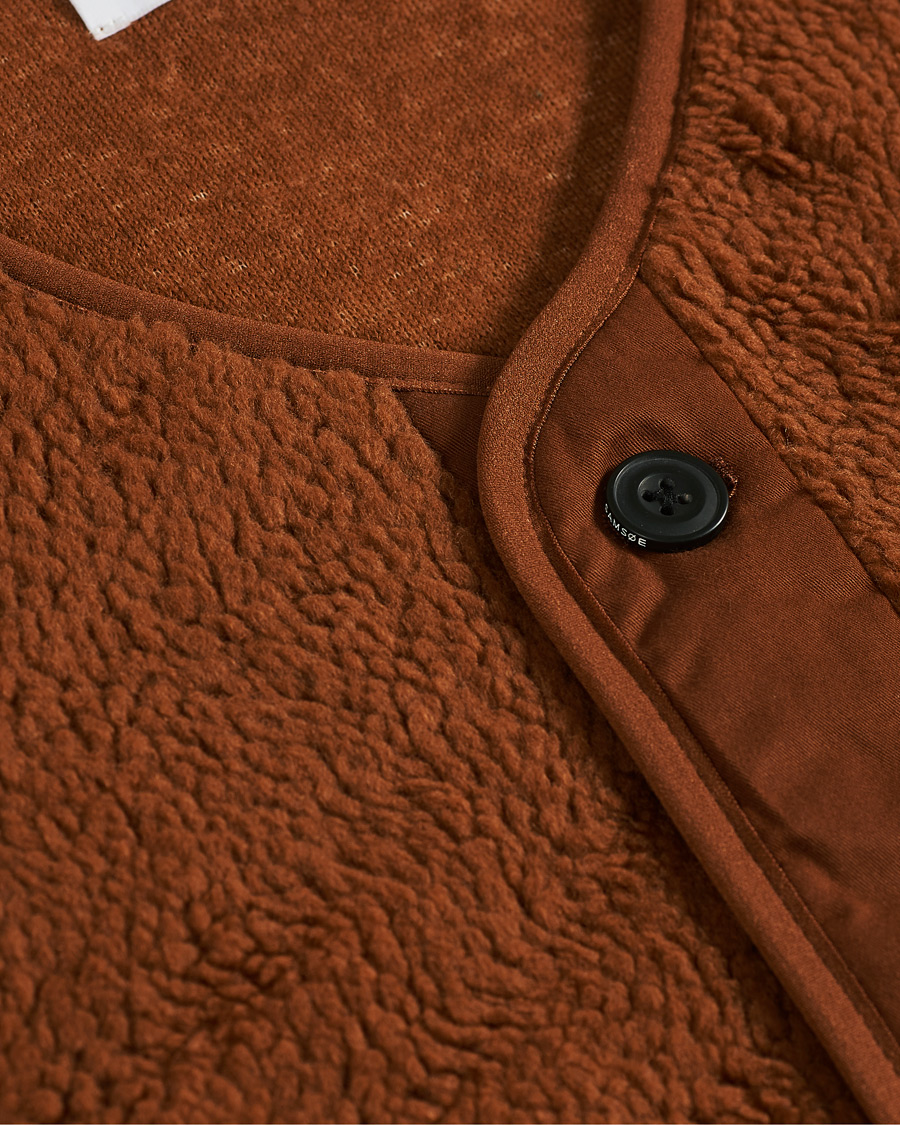 Men | Sweaters & Knitwear | Samsøe Samsøe | Samsøe & Samsøe Frederik Recycled Fleece Vest Caramel Cafe