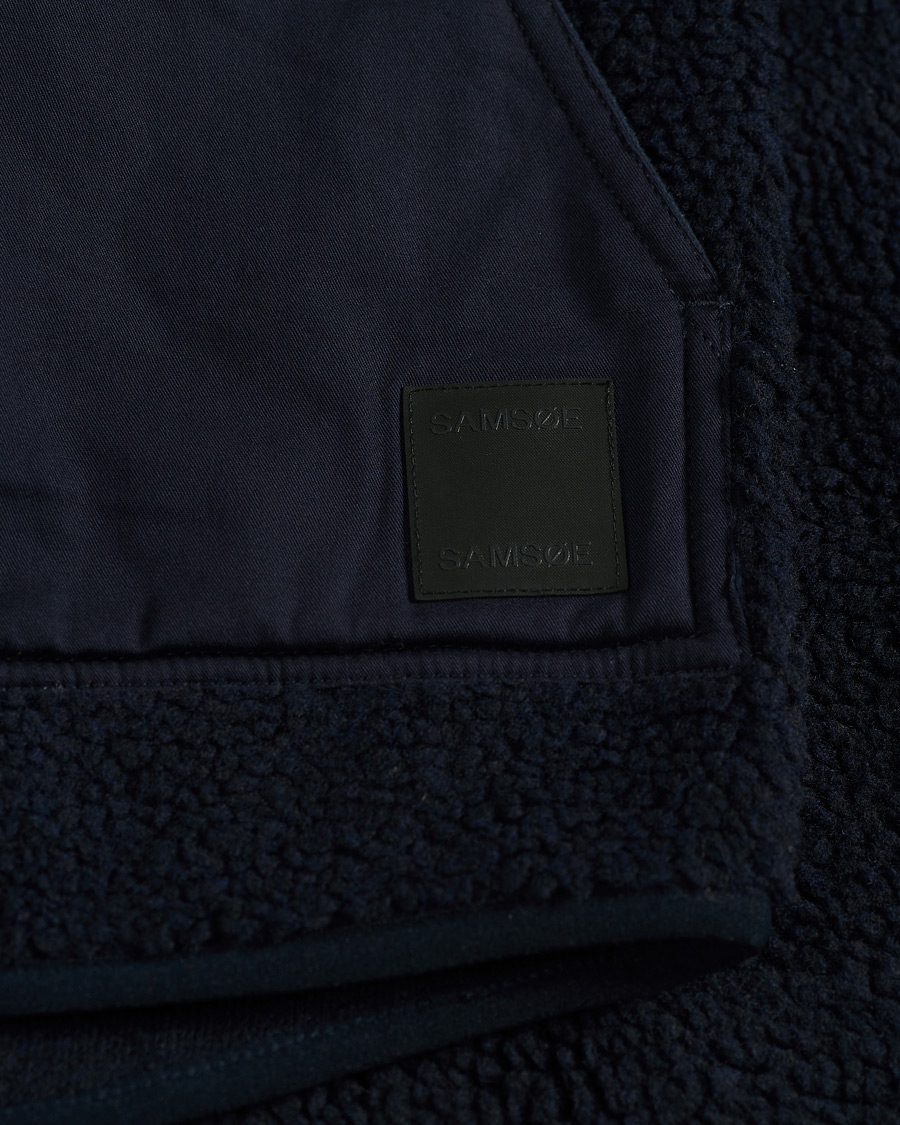 Men | Sweaters & Knitwear | Samsøe Samsøe | Samsøe & Samsøe Frederik Recycled Fleece Vest Sky Captain