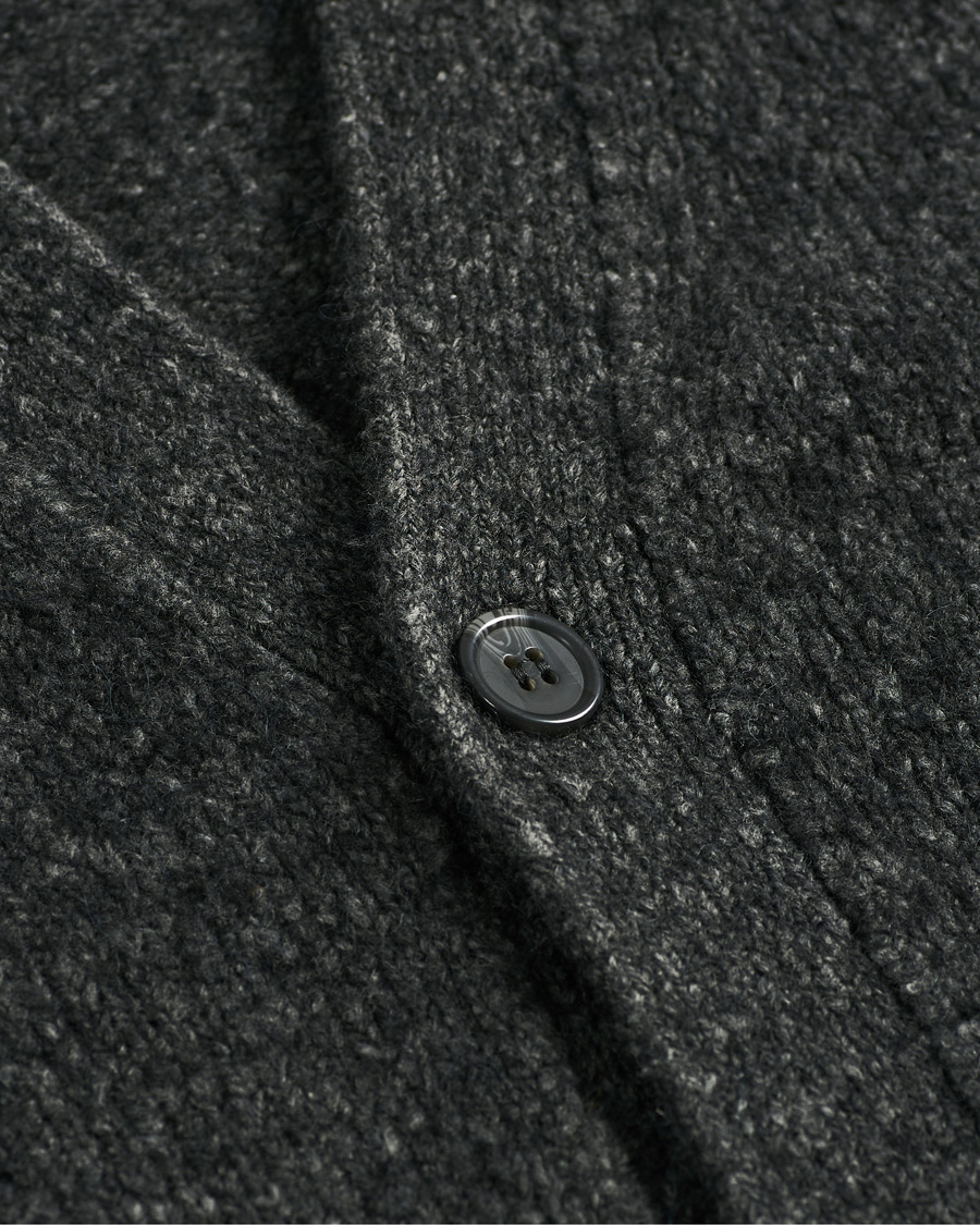 Men | Sweaters & Knitwear | Samsøe Samsøe | Samsøe & Samsøe Alter Merino Wool Cardigan Dark Grey Mel