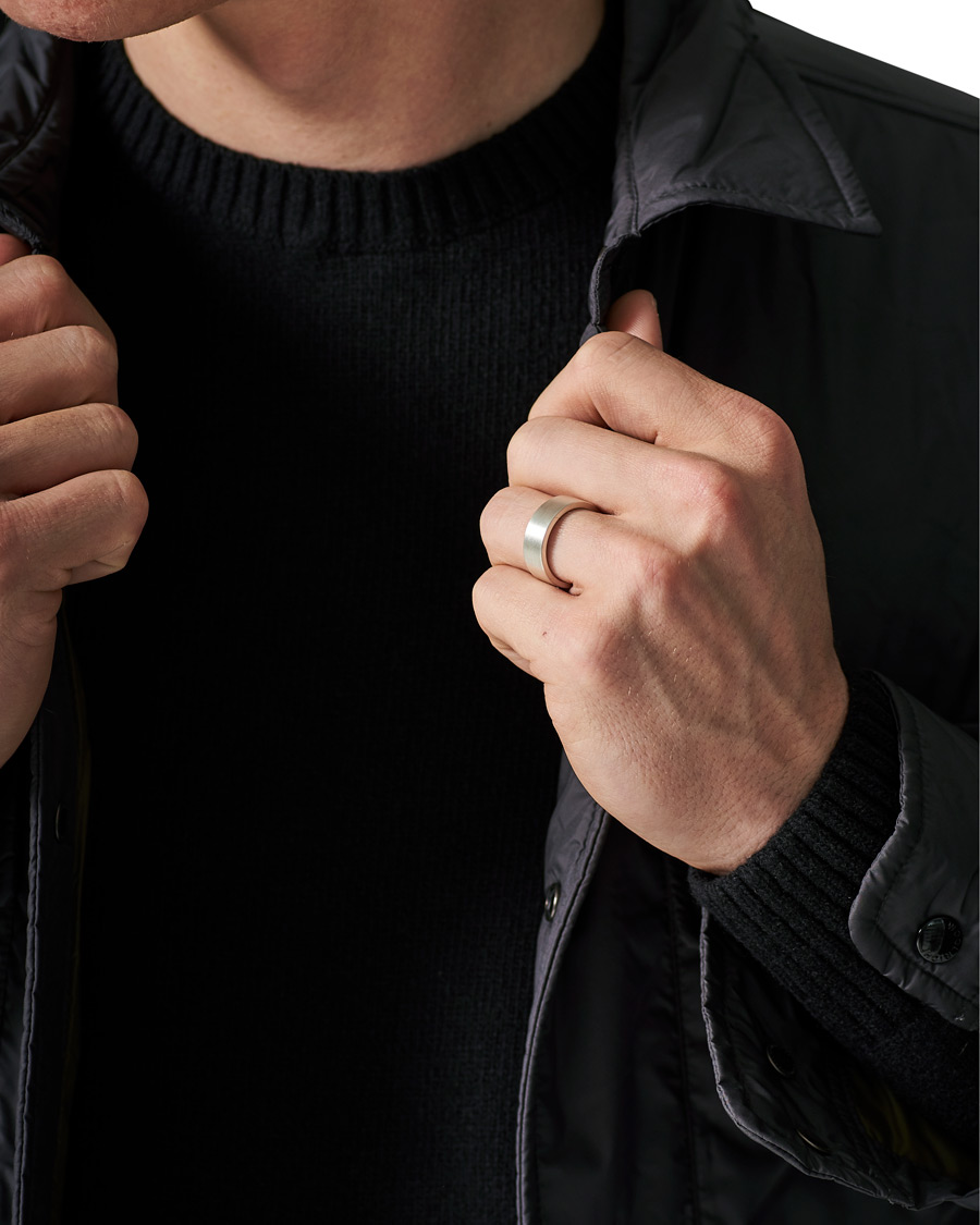 Men | Jewellery | LE GRAMME | Ribbon Brushed Ring Sterling Silver 9g