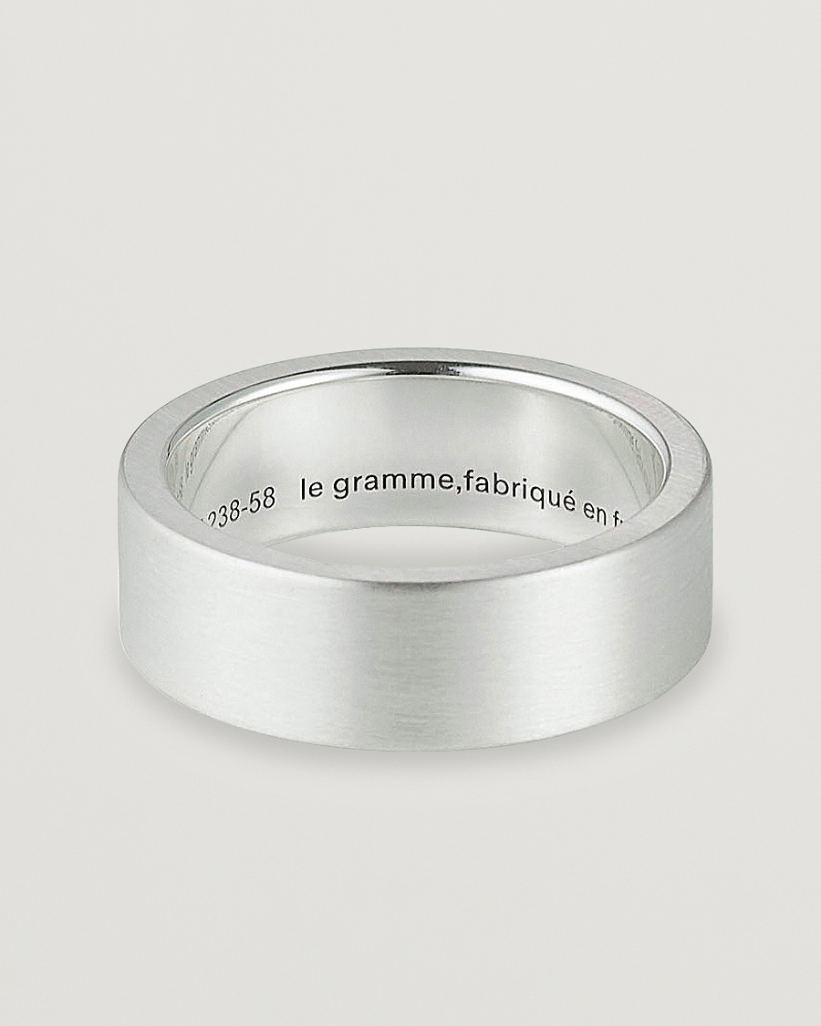 Men | Jewellery | LE GRAMME | Ribbon Brushed Ring Sterling Silver 9g