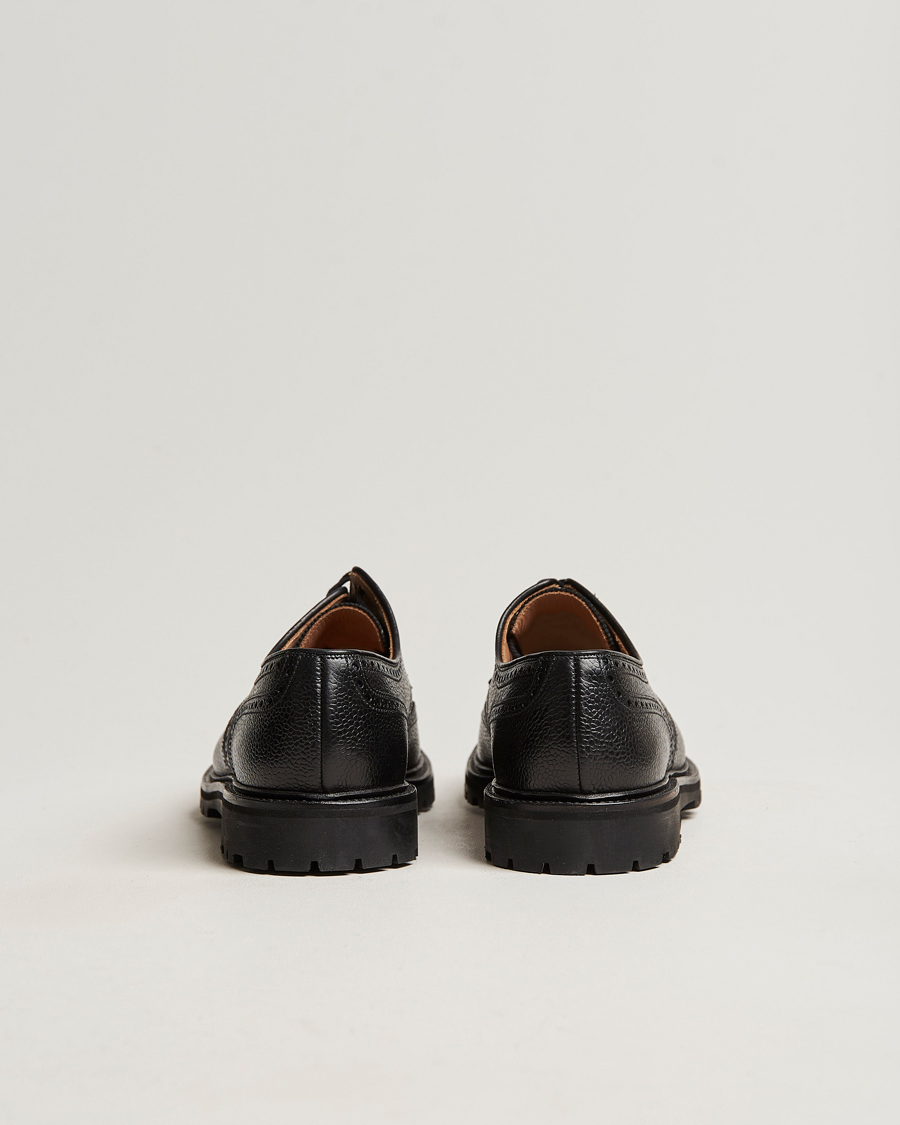 Men | Derby Shoes | Crockett & Jones | Pembroke Derbys Scotch Grain Vibram Black Calf