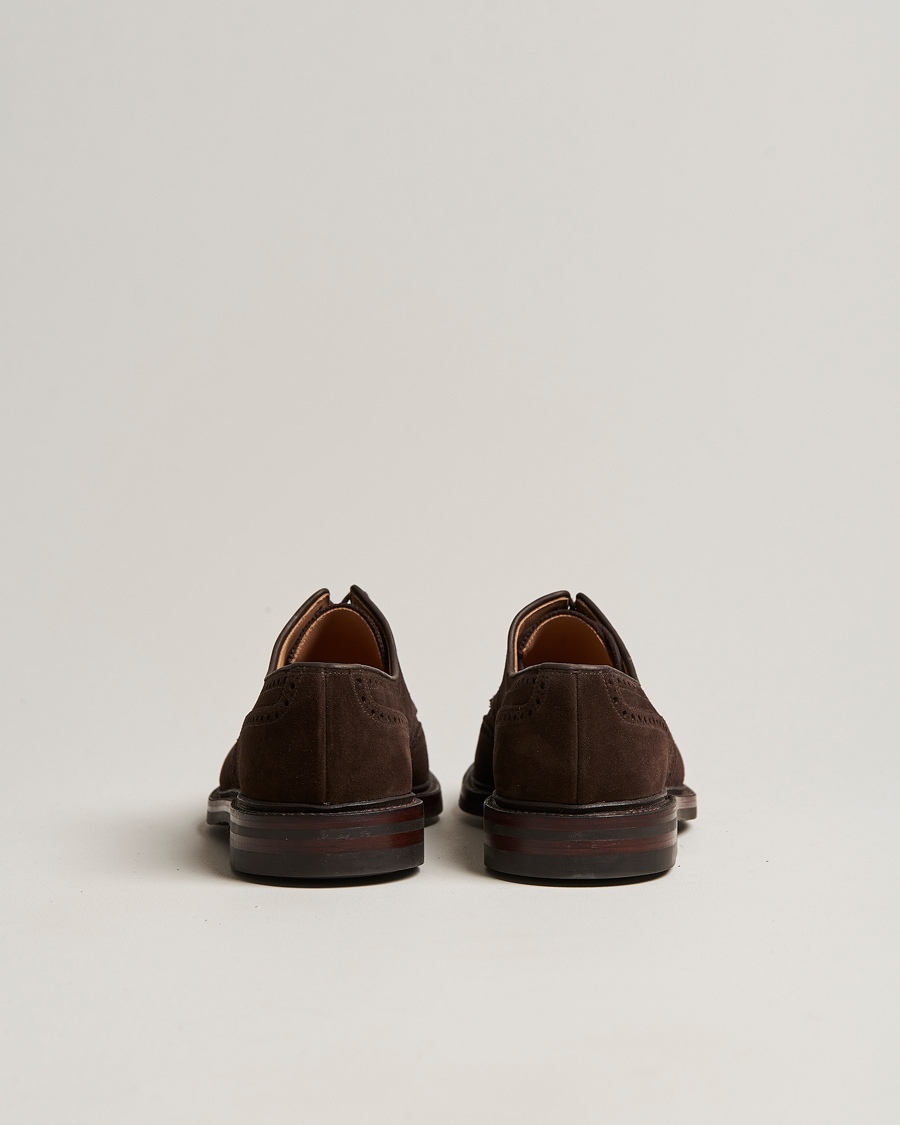 Men | Crockett & Jones Pembroke Derbys Dainite Sole Dark Brown Suede | Crockett & Jones | Pembroke Derbys Dainite Sole Dark Brown Suede