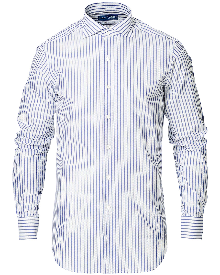 Men | Shirts | Kamakura Shirts | Slim Fit One Piece Collar Shirt Light Blue