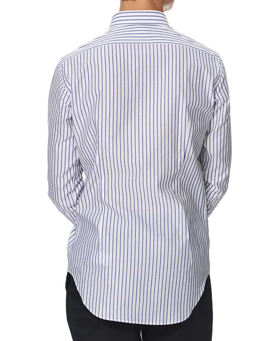 Men | Shirts | Kamakura Shirts | Slim Fit One Piece Collar Shirt Light Blue