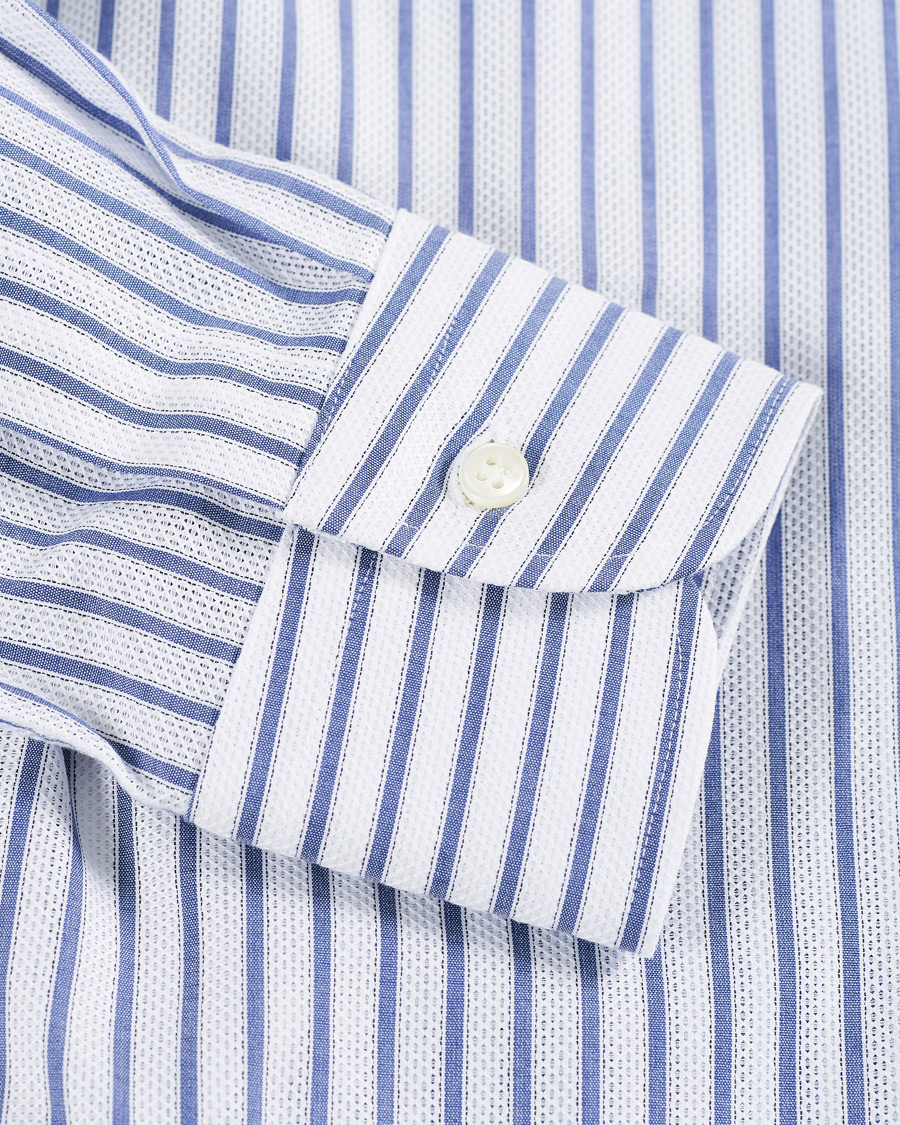 Men | Shirts | Kamakura Shirts | Slim Fit One Piece Collar Shirt Light Blue