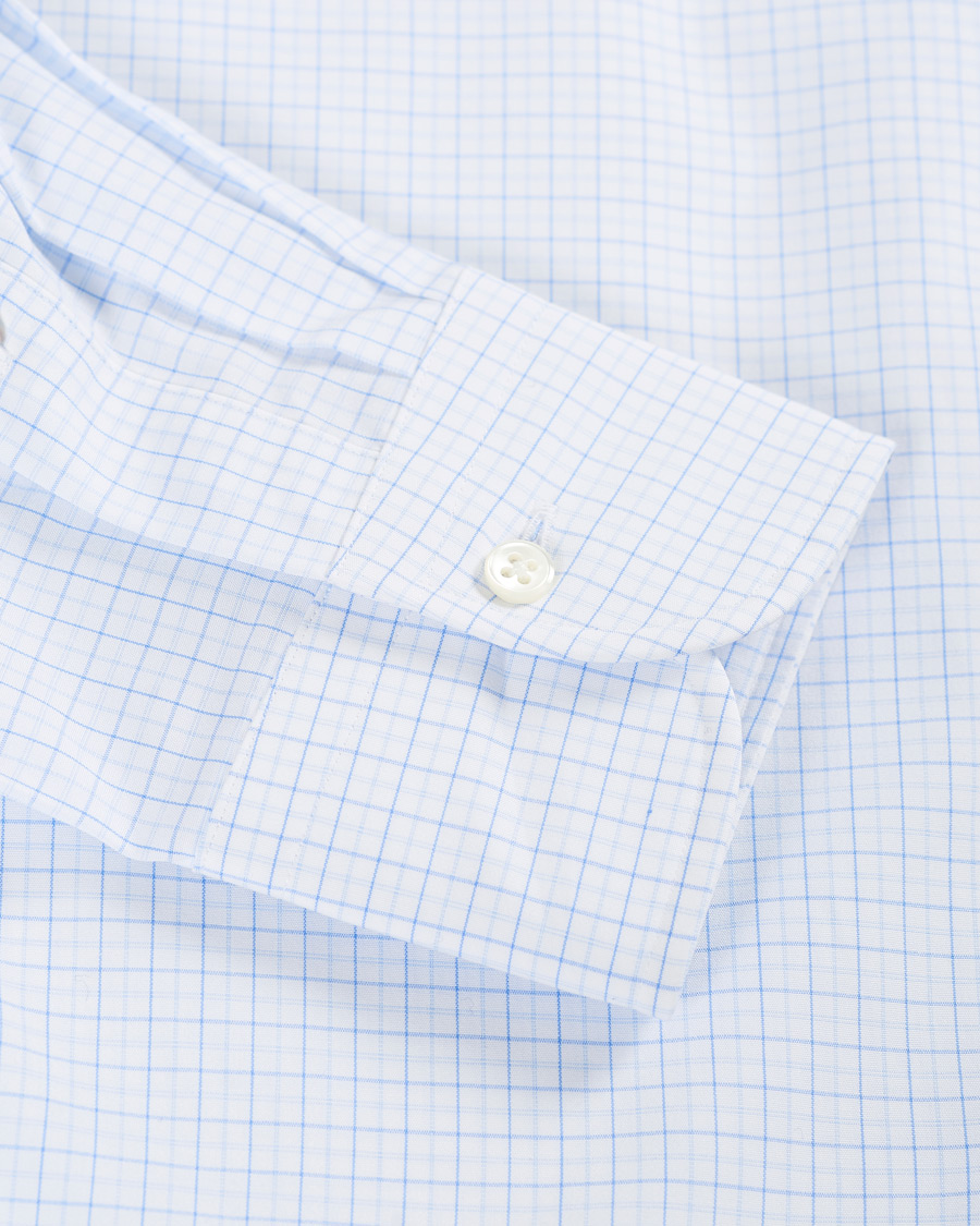 Men | Shirts | Kamakura Shirts | Slim Fit Broadcloth Button Down Shirt Light Blue