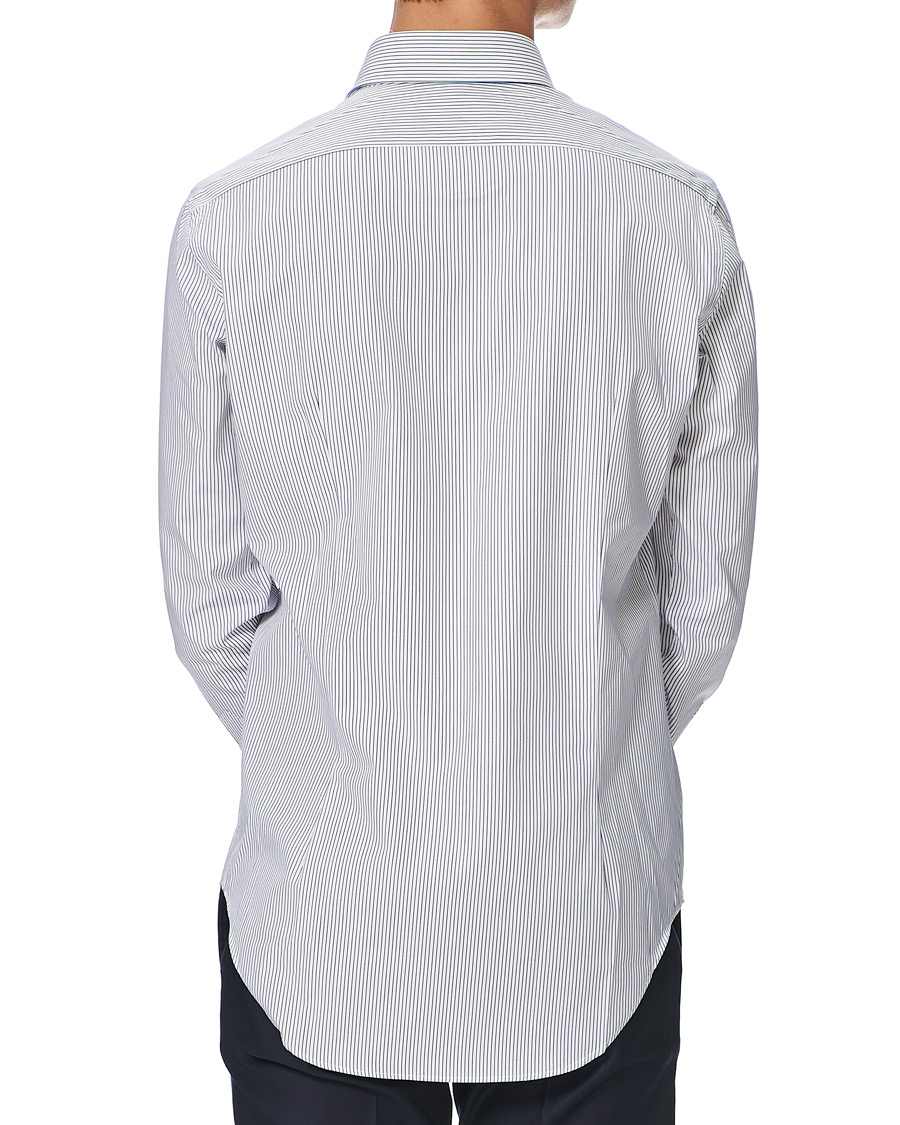 Men | Shirts | Kamakura Shirts | Slim Fit Broadcloth Shirt Blue Stripe