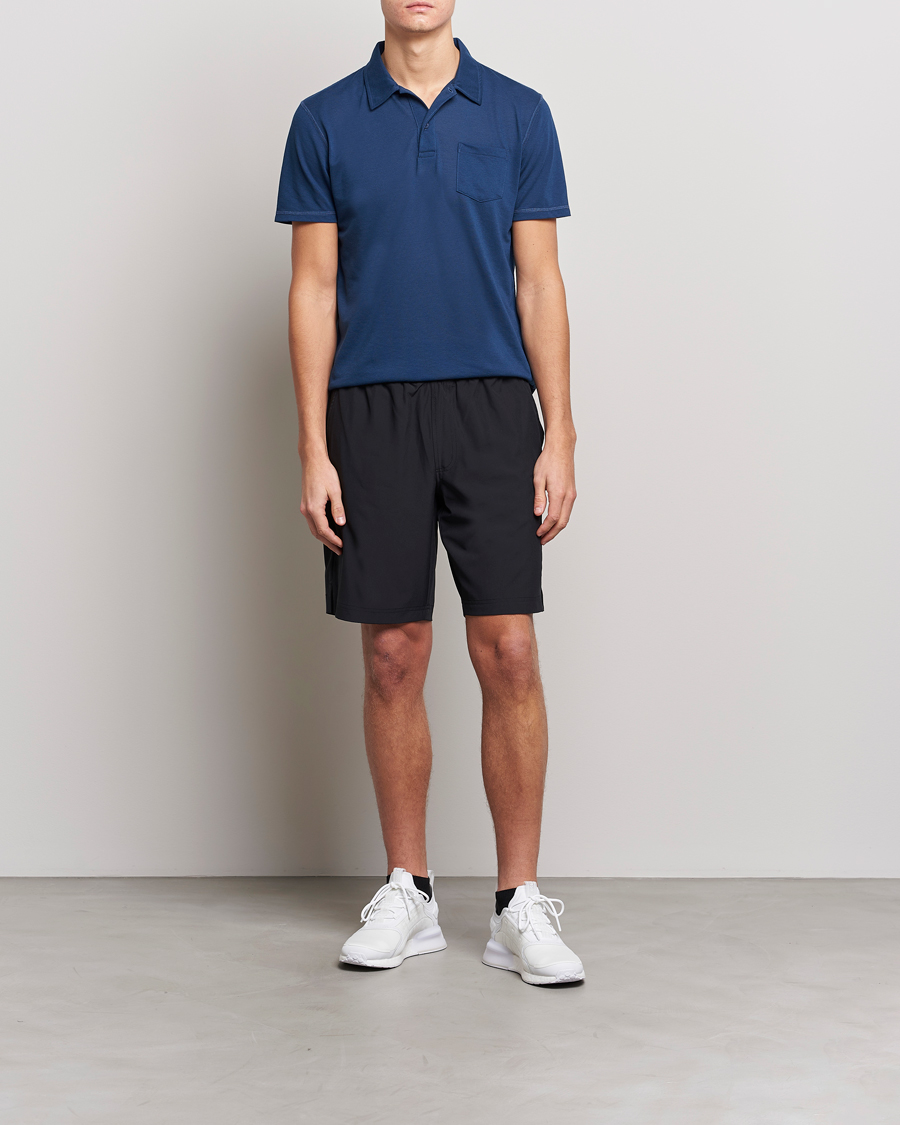 Men | Polo Shirts | Sunspel | Active Pique Polo Navy