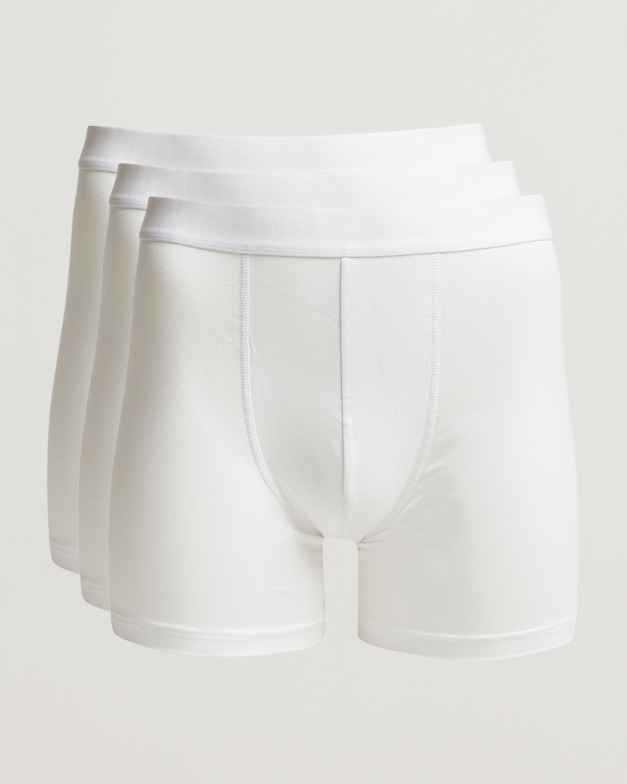 Men | Underwear & Socks | Bread & Boxers | 3-Pack Long Boxer Brief White