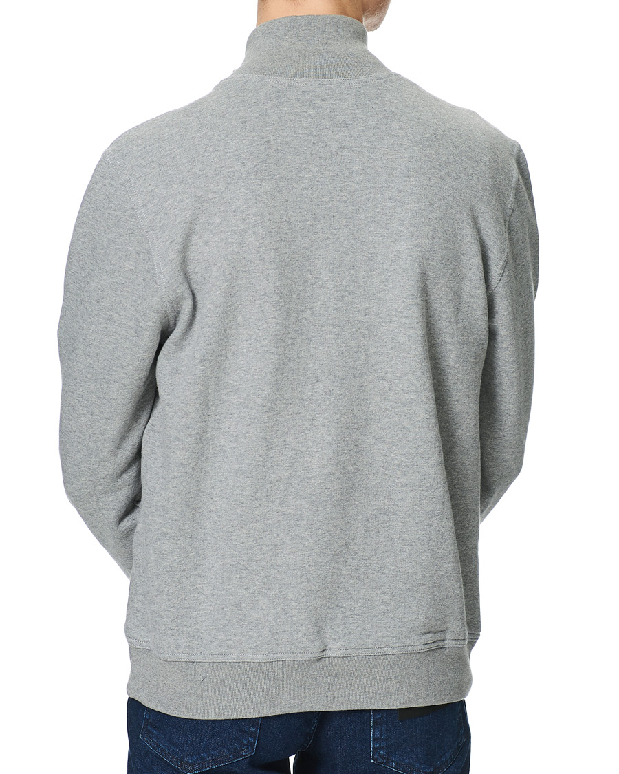 Men | Sweaters & Knitwear | Brioni | French Terry Cotton Zip Sweater Light Grey