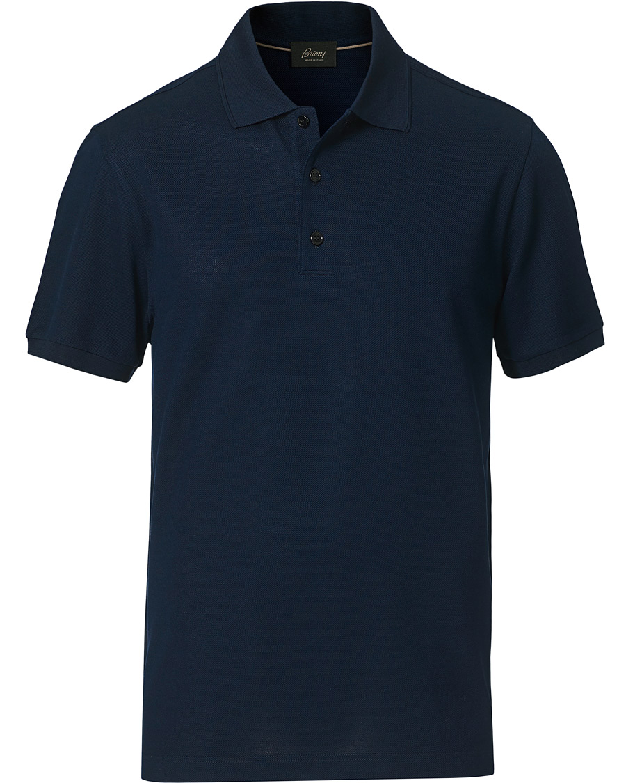 Men | Polo Shirts | Brioni | Short Sleeve Piquet Polo Navy
