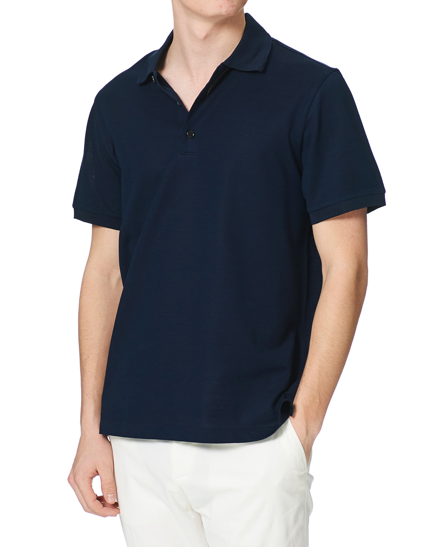 Men | Polo Shirts | Brioni | Short Sleeve Piquet Polo Navy