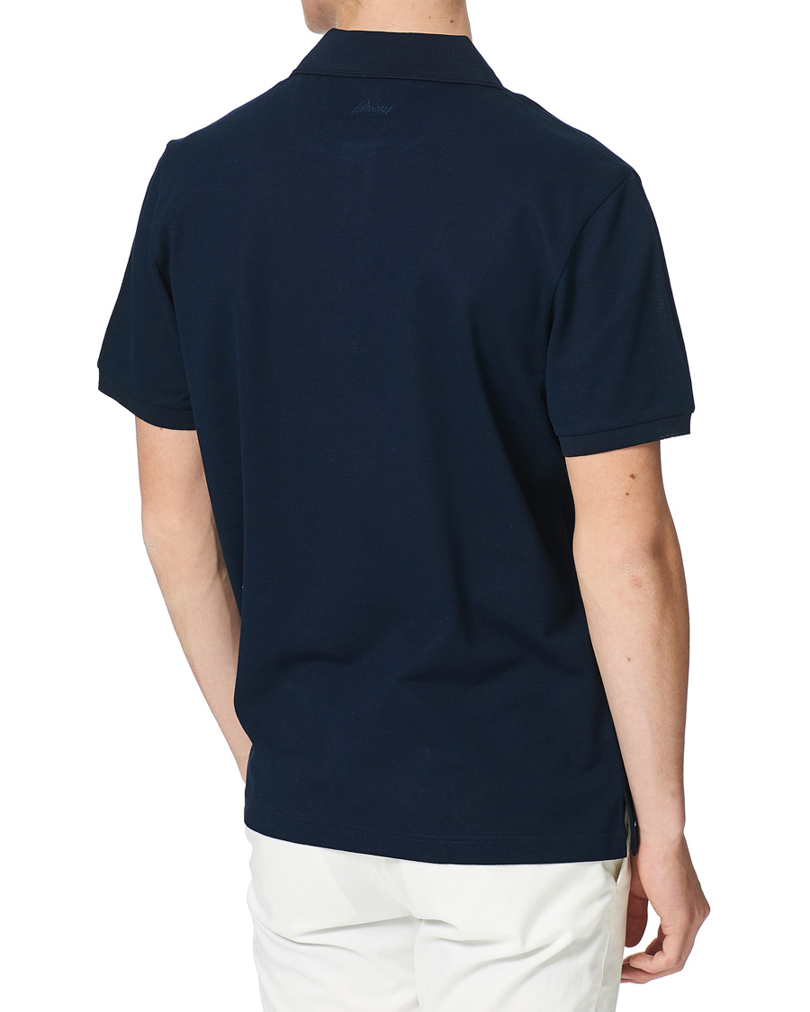 Men | Polo Shirts | Brioni | Short Sleeve Piquet Polo Navy