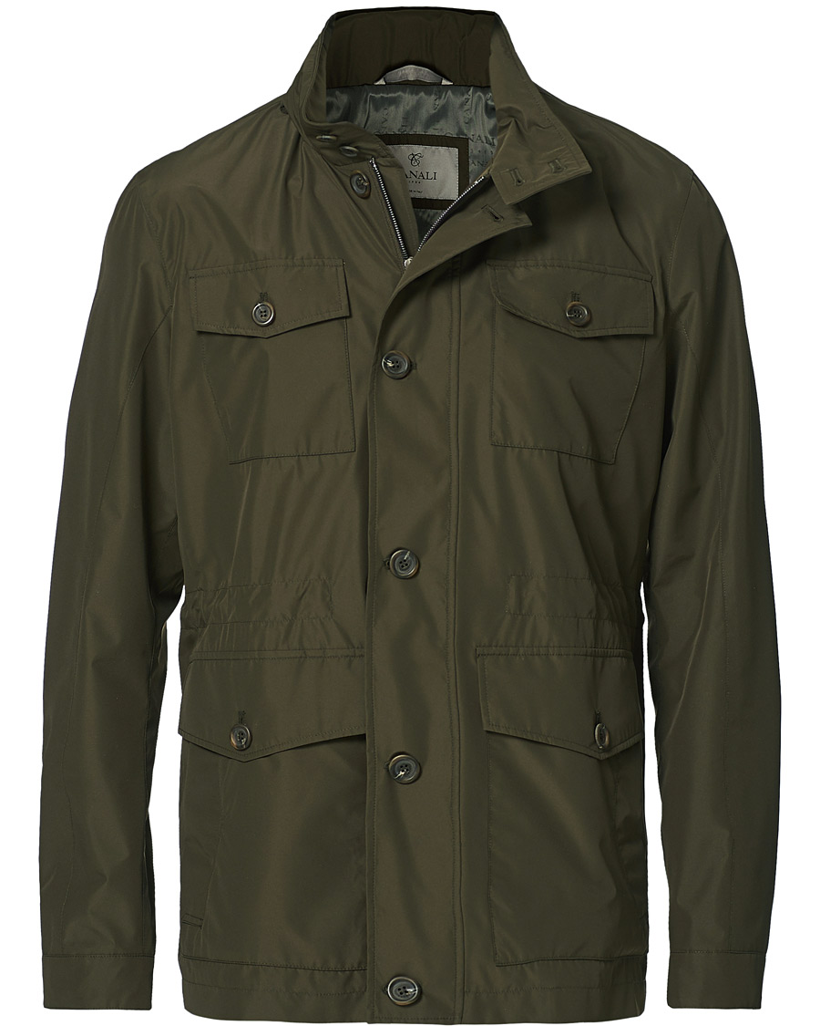 Men | Coats & Jackets | Canali | Nylon Field Jacket Military Green