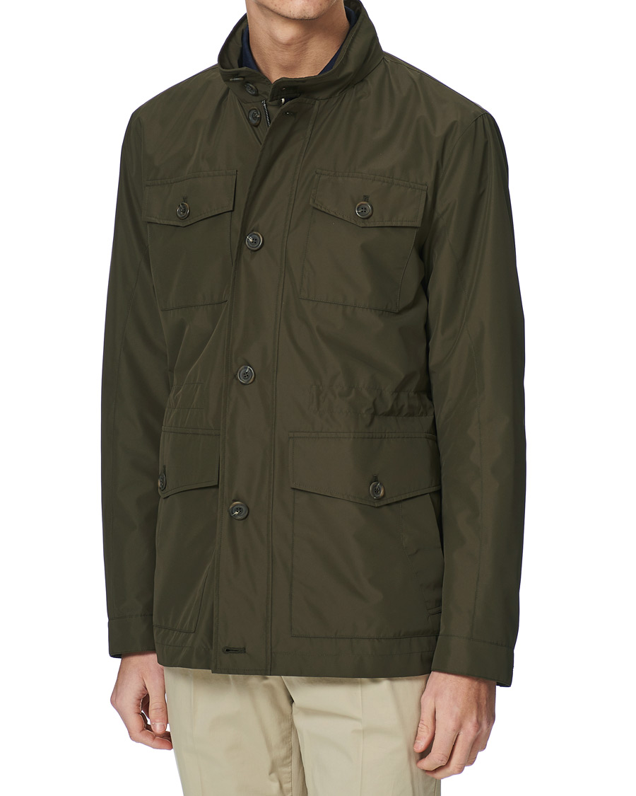 Men | Coats & Jackets | Canali | Nylon Field Jacket Military Green