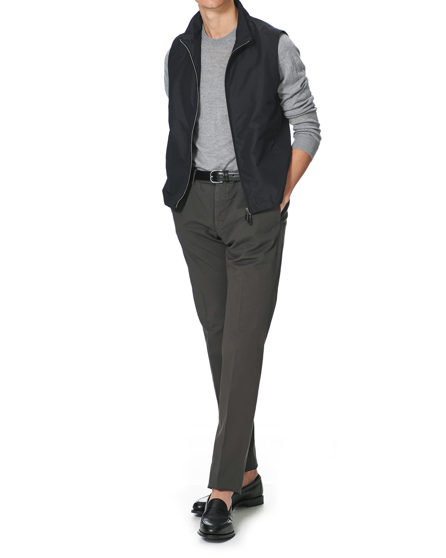 Men | Coats & Jackets | Canali | Microfiber Nylon Gilet Navy