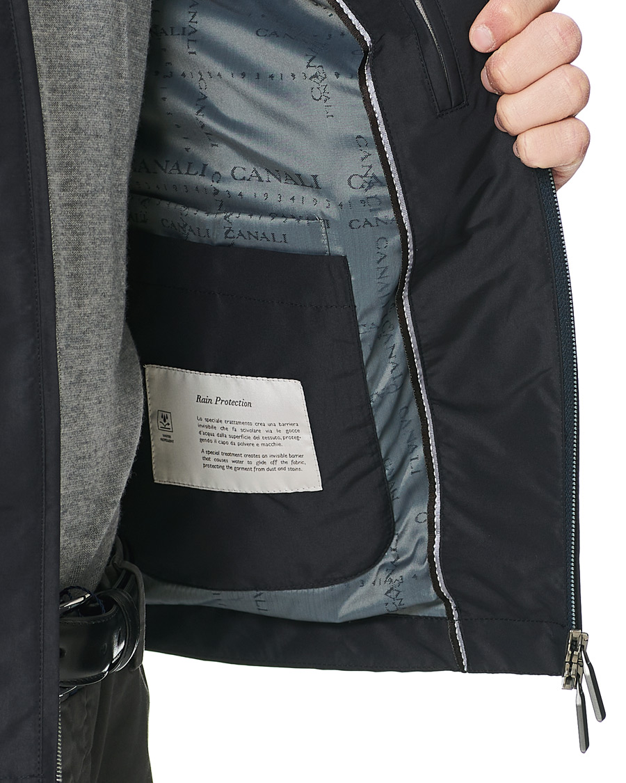Men | Coats & Jackets | Canali | Microfiber Nylon Gilet Navy