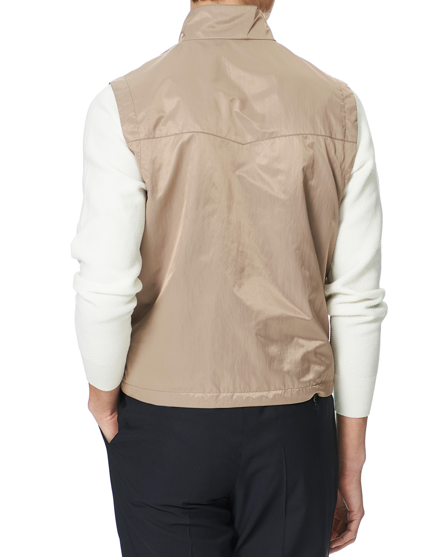 Men | Coats & Jackets | Canali | Microfiber Nylon Gilet Beige