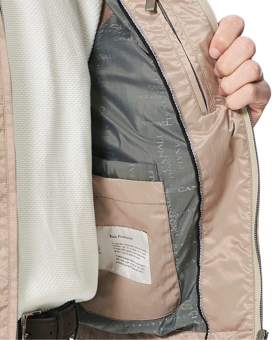 Men | Coats & Jackets | Canali | Microfiber Nylon Gilet Beige