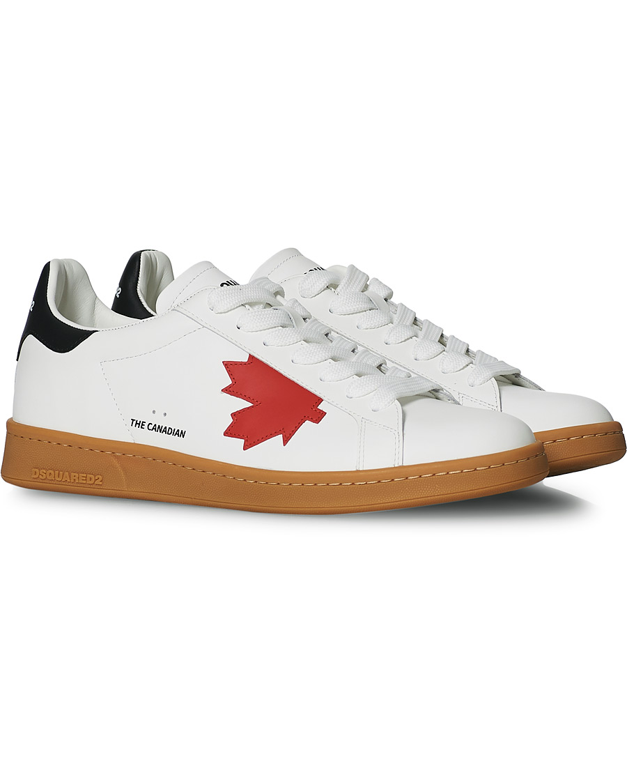Men | Dsquared2 Leaf Boxer Sneaker White | Dsquared2 | Leaf Boxer Sneaker White