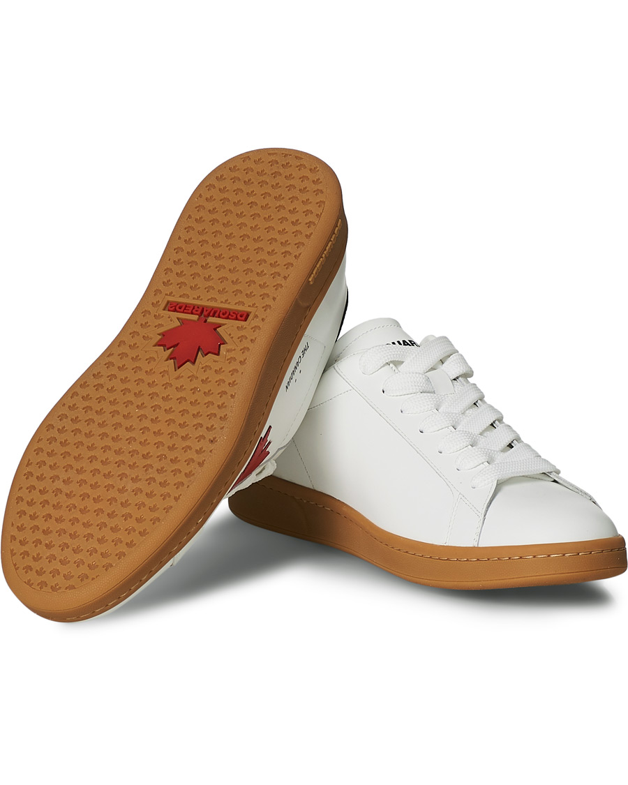 Men | Dsquared2 Leaf Boxer Sneaker White | Dsquared2 | Leaf Boxer Sneaker White
