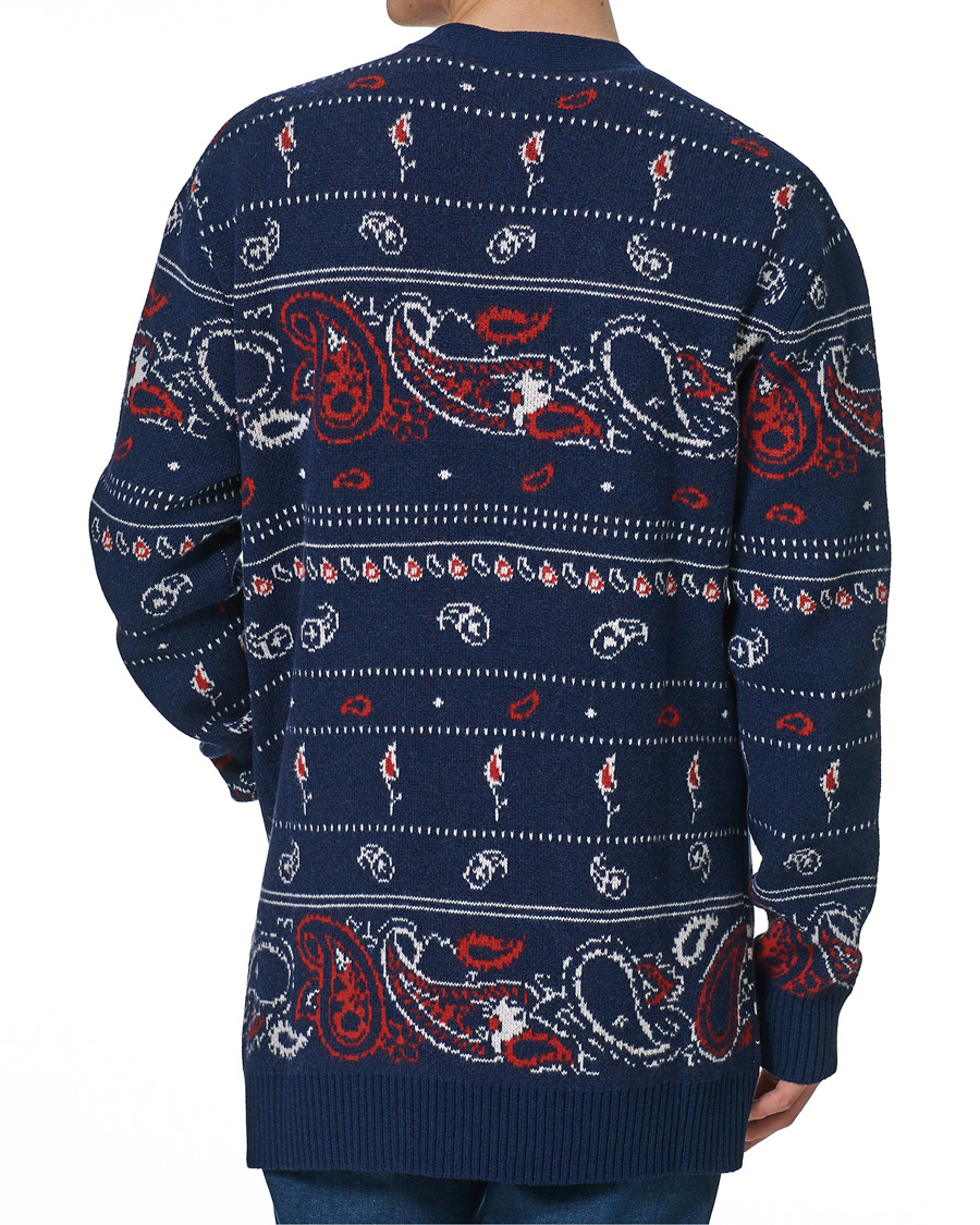Men | Sweaters & Knitwear | Etro | Jacquard Wool/Cashmere Cardigan Navy