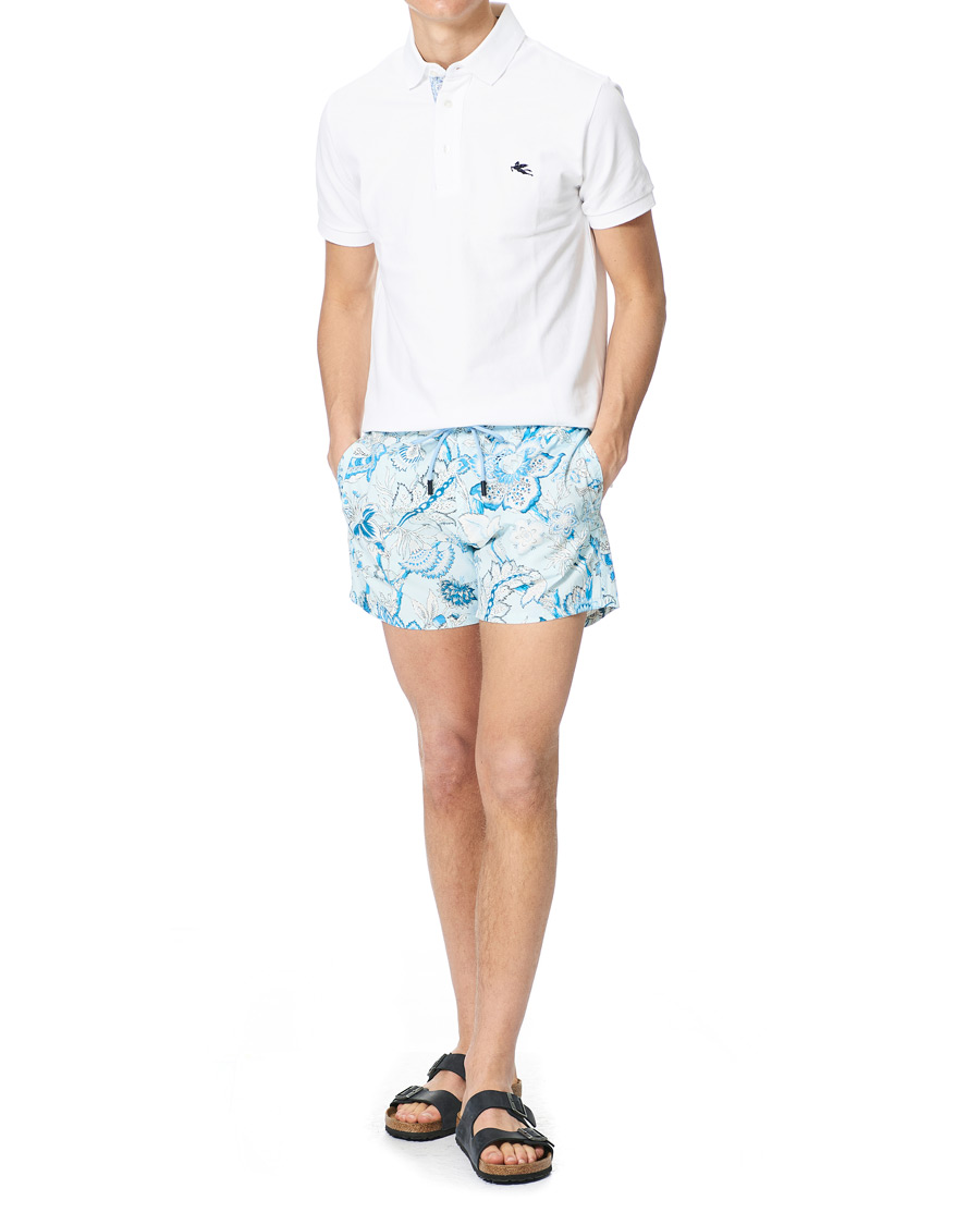 Men | Swimwear | Etro | Floral Swim Trunks Light Blue