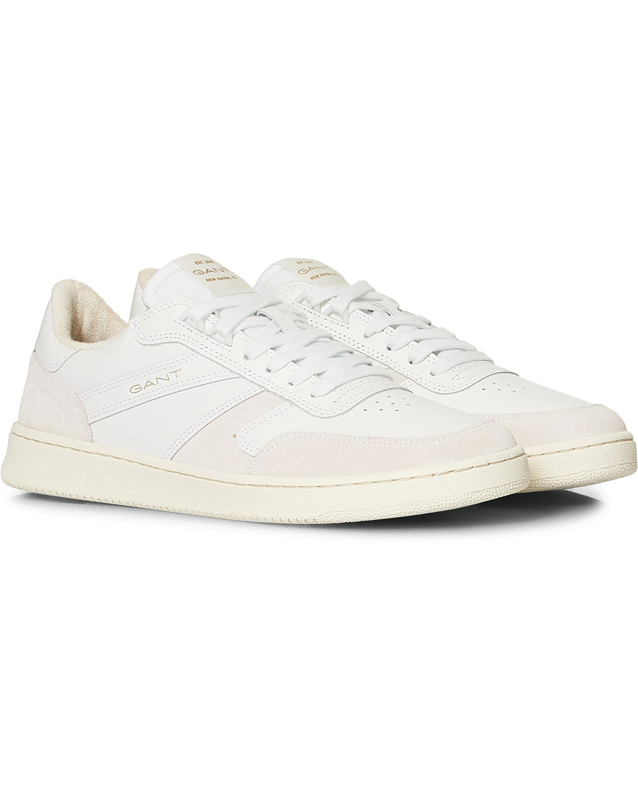 Men | GANT Goodpal Sneaker White/Sand Suede | GANT | Goodpal Sneaker White/Sand Suede
