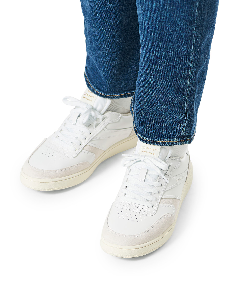 Men | GANT Goodpal Sneaker White/Sand Suede | GANT | Goodpal Sneaker White/Sand Suede