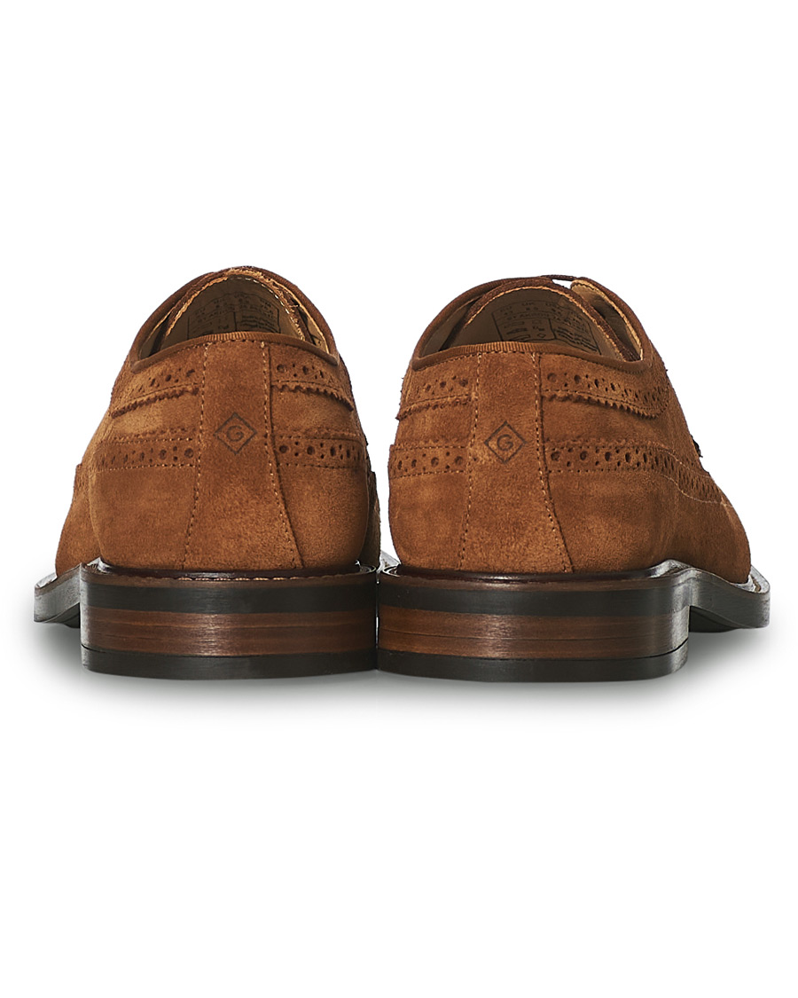 Men | GANT St Akron Brouge Derby Cognac Suede | GANT | St Akron Brouge Derby Cognac Suede