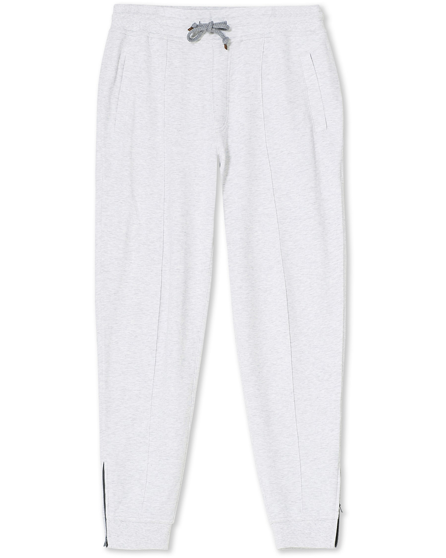Men | Trousers | Brunello Cucinelli | Soft Cotton Jersey Sweatpants Pearl Grey