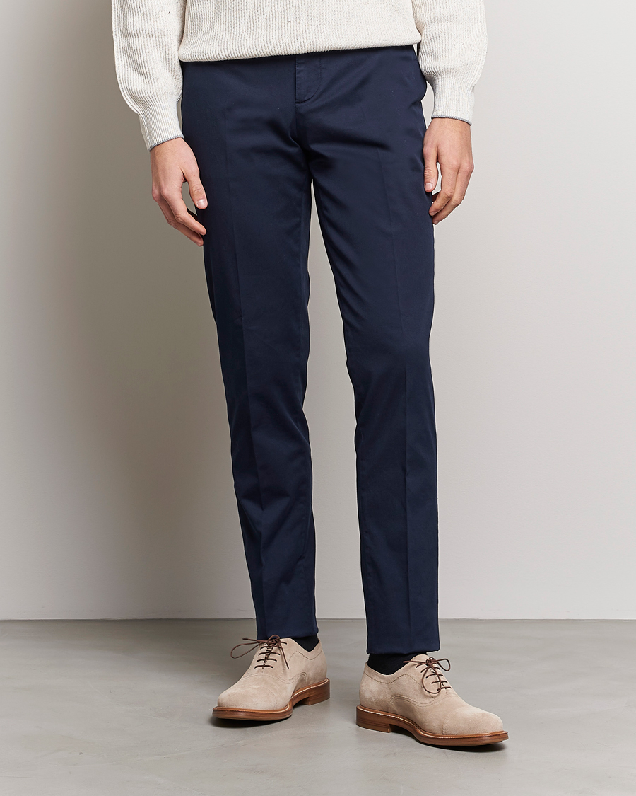 Men | Trousers | Brunello Cucinelli | Slim Fit Chinos Navy