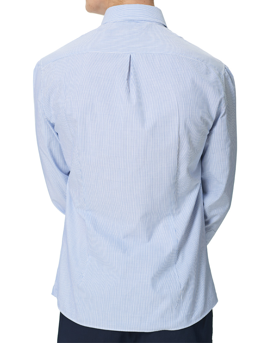 Men | Shirts | Brunello Cucinelli | Slim Fit Striped Button Down Shirt Blue