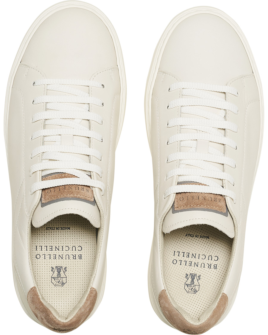 Men | Brunello Cucinelli Plain Sneaker White Calf | Brunello Cucinelli | Plain Sneaker White Calf