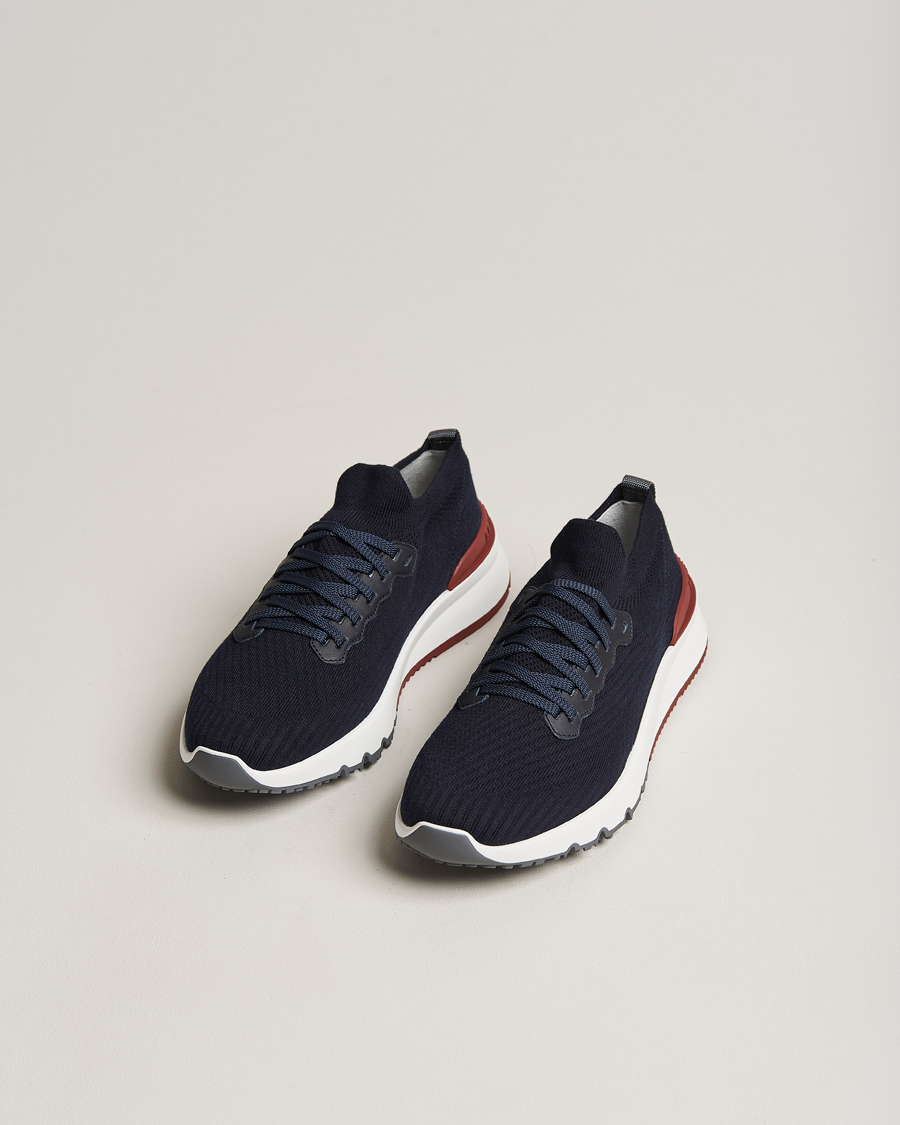 Men | Sneakers | Brunello Cucinelli | Mesh Running Sneakers Navy