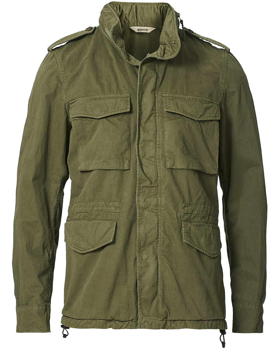 Men | Coats & Jackets | Aspesi | Cotton Field Jacket Army Green