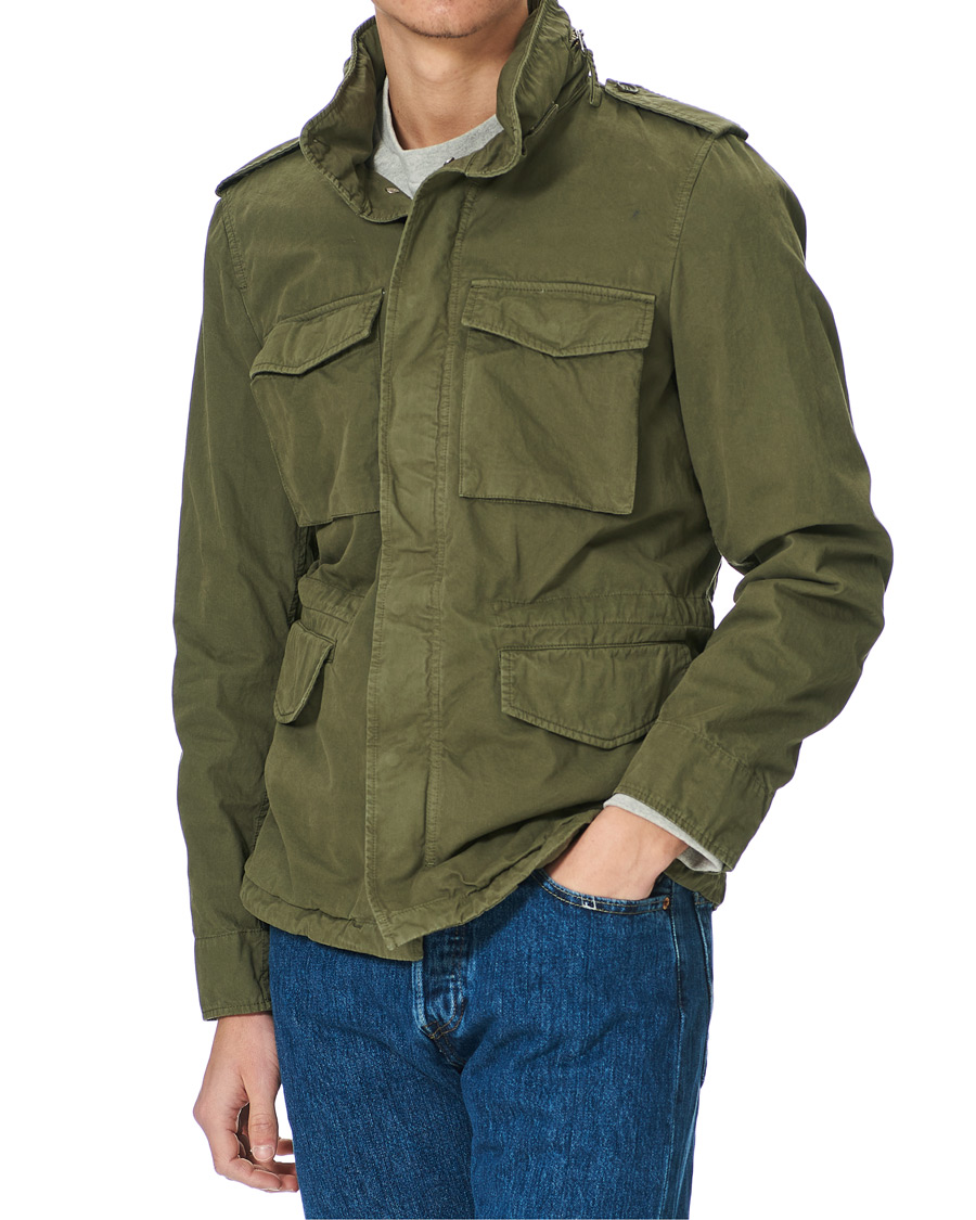 Men | Coats & Jackets | Aspesi | Cotton Field Jacket Army Green