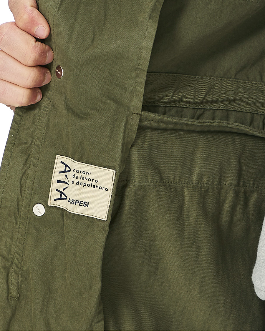 Men | Coats & Jackets | Aspesi | Cotton Field Jacket Army Green