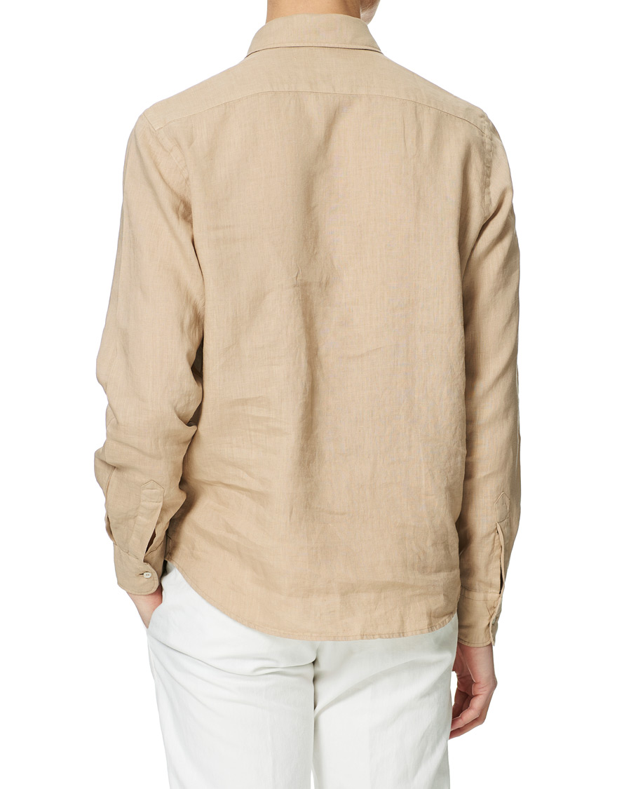 Men | Shirts | Aspesi | Popover Linen Shirt Beige
