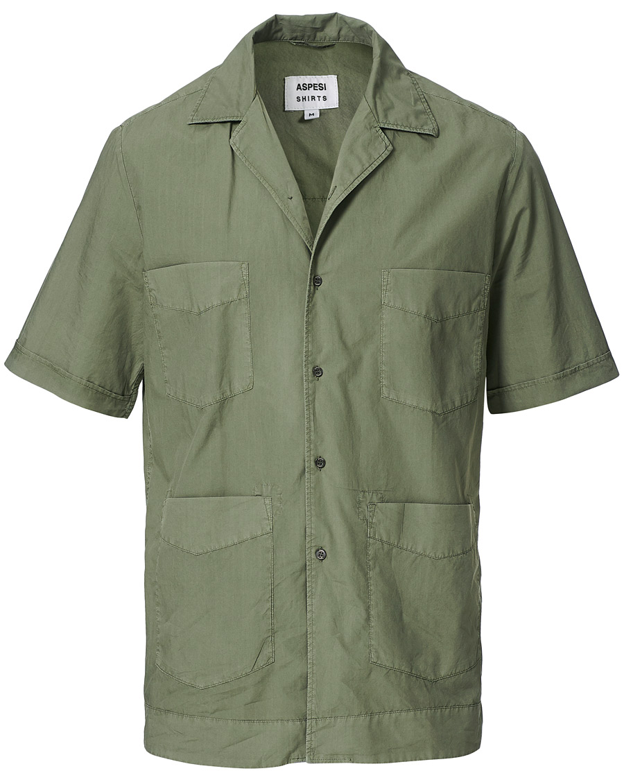 Men | Shirts | Aspesi | Short Sleeve UT Shirt Military