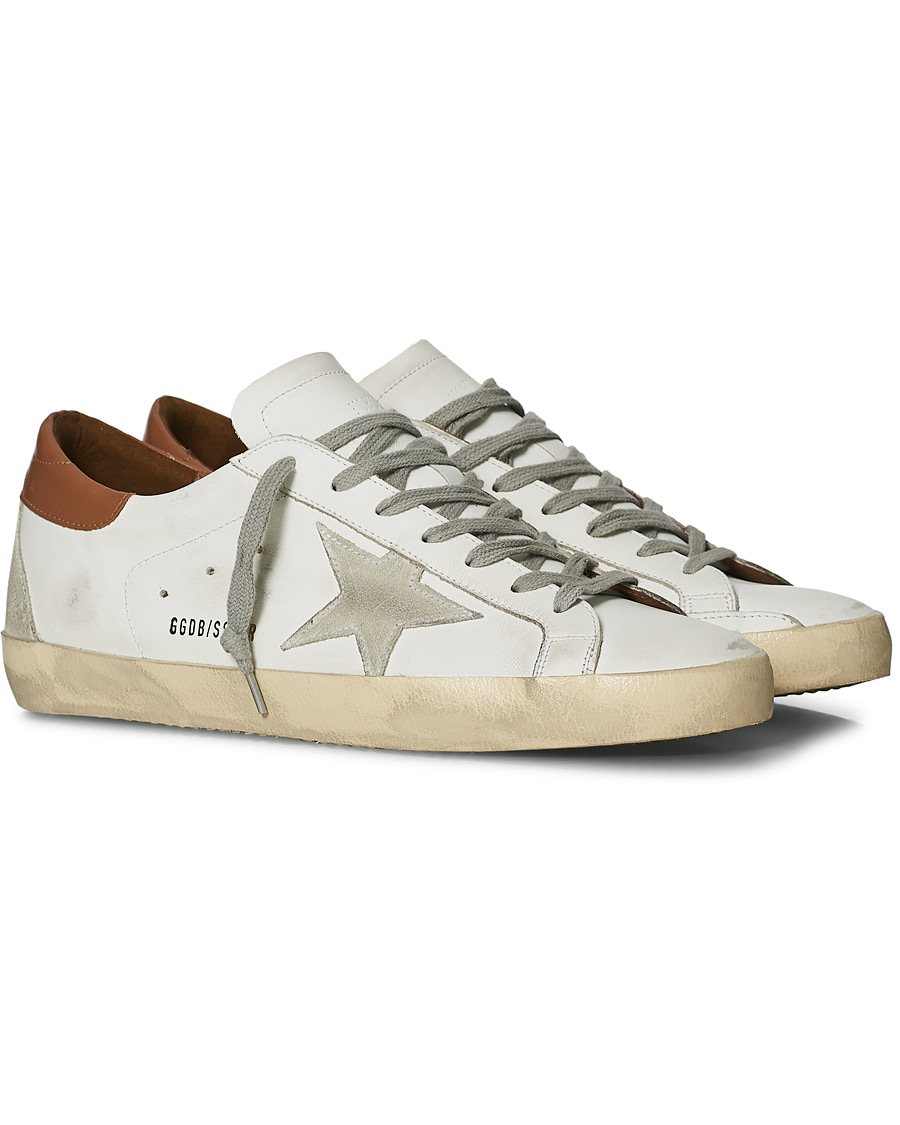 Men | Golden Goose Deluxe Brand Super-Star Sneakers White/Brown | Golden Goose | Deluxe Brand Super-Star Sneakers White/Brown